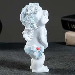 Фигурка полистоун «Счастливый ангелочек», белый, 16.5×7×7 см