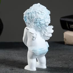 Фигурка полистоун «Счастливый ангелочек», белый, 16.5×7×7 см