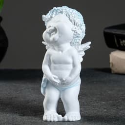 Фигурка полистоун «Счастливый ангелочек», белый, 16.5×7×7 см