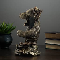 Подставка для бутылки «Медведь», под бронзу 15×16×25 см