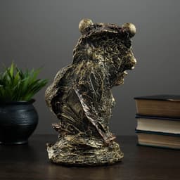 Подставка для бутылки «Медведь», под бронзу 15×16×25 см