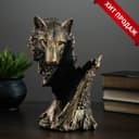 Подставка для бутылки «Волк», под бронзу 14×16×25 см