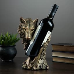 Подставка для бутылки «Волк», под бронзу 14×16×25 см