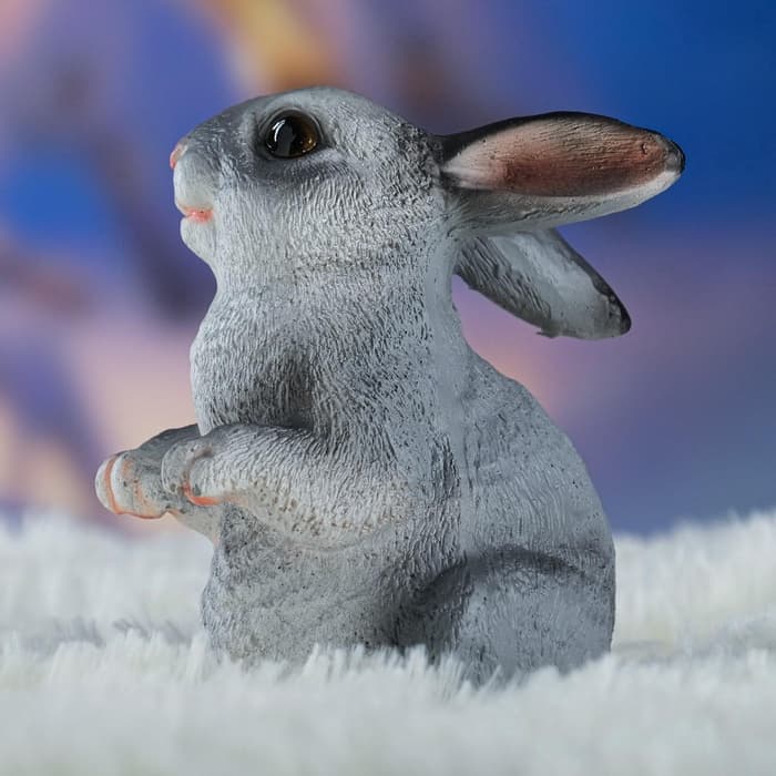 Садовая фигура из полистоуна «Кролик», 12.5×8×9 см