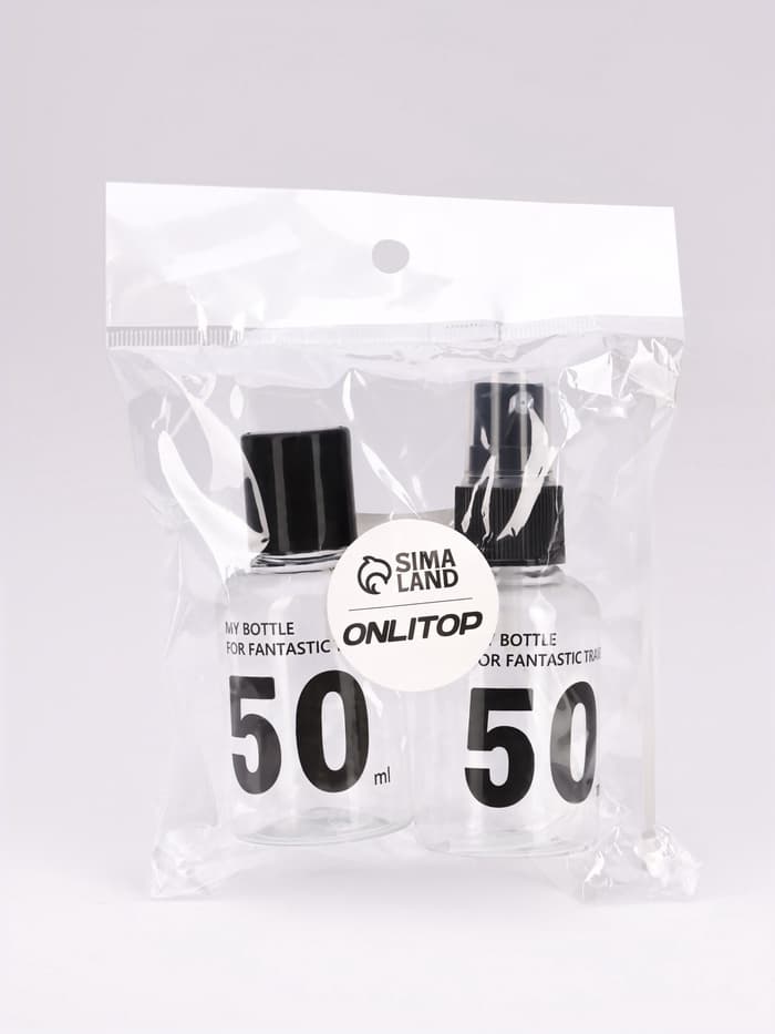 Набор для хранения, 2 предмета, чёрный, прозрачный