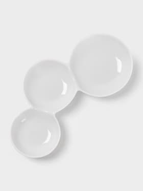 Менажница «Атом», 20×12 см, керамика, белая