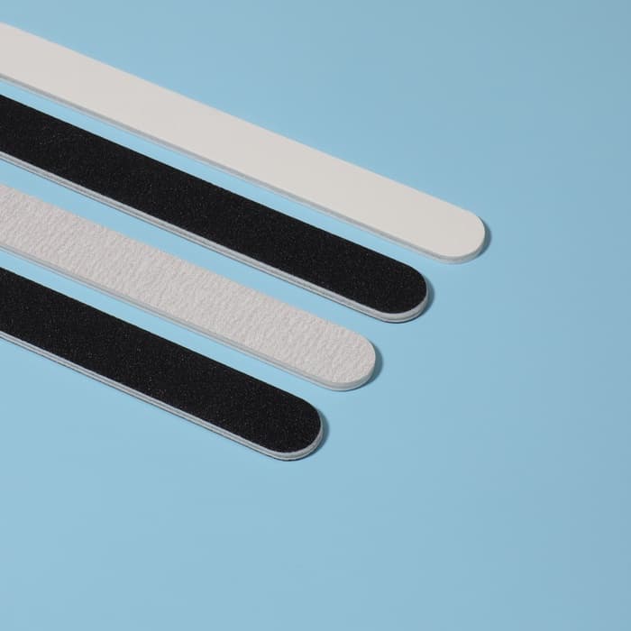 Набор пилок для ногтей, прямые, 80/100, 100/180, 180/200, 200/240 грит, 18 см, 4 шт., разноцветных