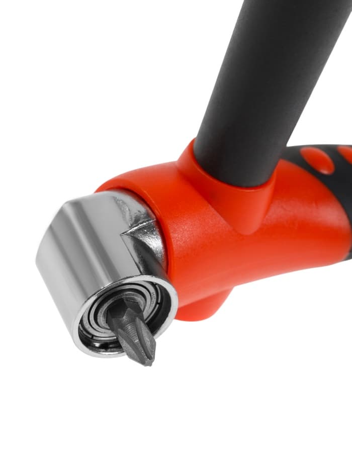 Адаптер угловой для дрели ТУНДРА, с набором бит 4 шт.