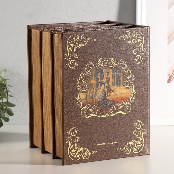 Шкатулка книга - сейф многотомный «Война и мир», дерево, 25×19×16.5 см