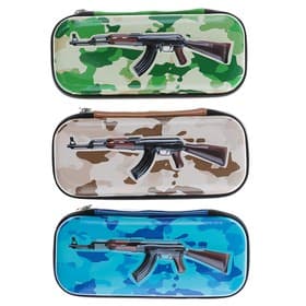 Пенал школьный «Ружьё», на молнии, МИКС