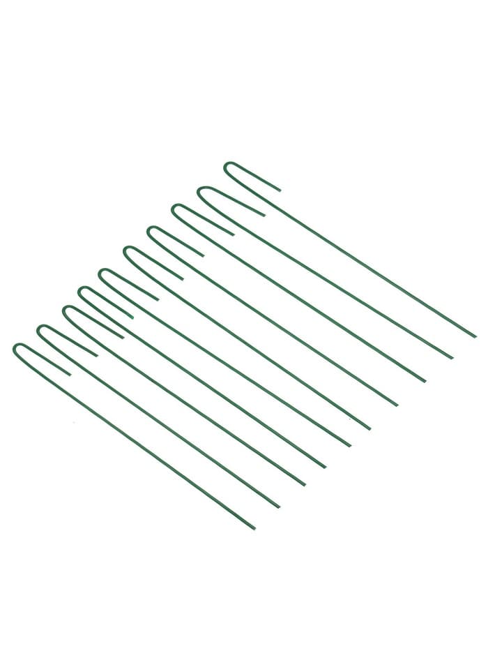 Колышек универсальный, h=40 см, ножка d=0.3 см, набор 10 шт., зелёный, Greengo