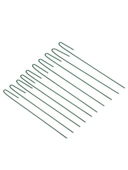 Колышек универсальный, h=40 см, ножка d=0.3 см, набор 10 шт., зелёный, Greengo