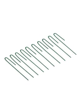 Колышек универсальный, h=20 см, ножка d=0.3 см, набор 10 шт., зелёный, Greengo