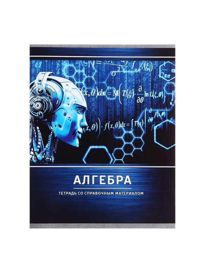 Предметная тетрадь по алгебре Calligrata «Металл», 48 листов, в клетку, со справочным материалом, обложка из мелованного картона
