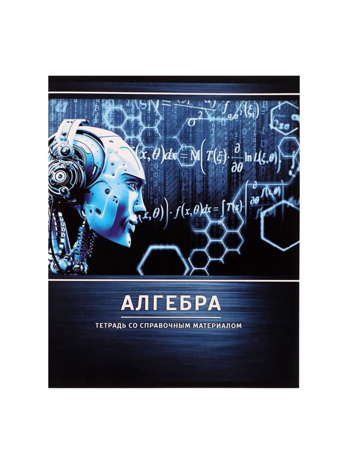 Предметная тетрадь по алгебре Calligrata «Металл», 48 листов, в клетку, со справочным материалом, обложка из мелованного картона