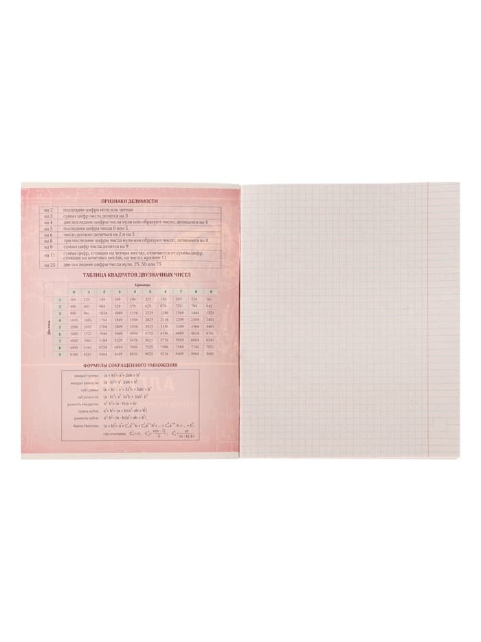 Предметная тетрадь по алгебре Calligrata «Металл», 48 листов, в клетку, со справочным материалом, обложка из мелованного картона