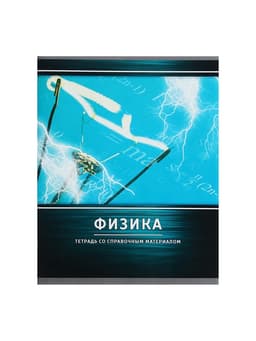 Предметная тетрадь по физике Calligrata «Металл», 48 листов, в клетку, со справочным материалом, обложка из мелованного картона