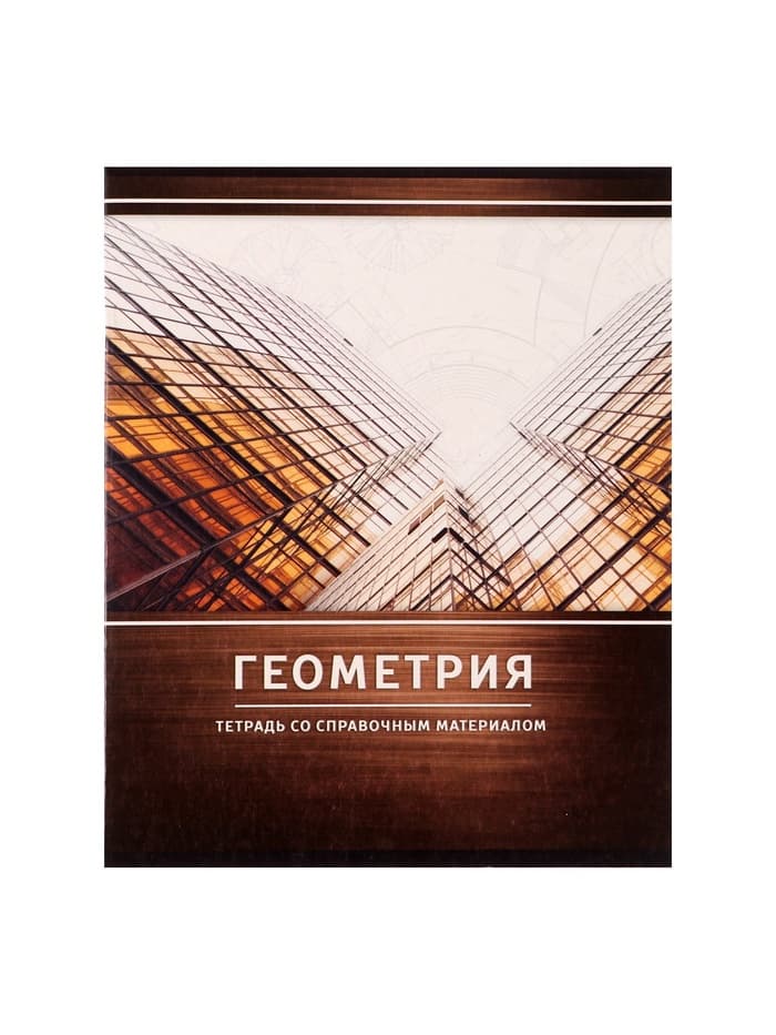 Предметная тетрадь по геометрии Calligrata «Металл», 48 листов, в клетку, со справочным материалом, обложка из мелованного картона