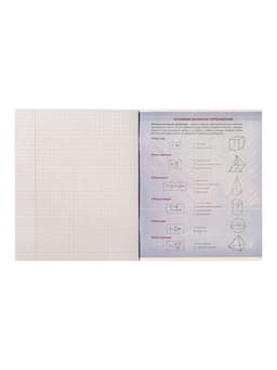 Предметная тетрадь по геометрии Calligrata «Металл», 48 листов, в клетку, со справочным материалом, обложка из мелованного картона