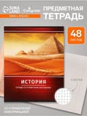 Предметная тетрадь по истории Calligrata «Металл», 48 листов, в клетку, со справочным материалом, обложка из мелованного картона