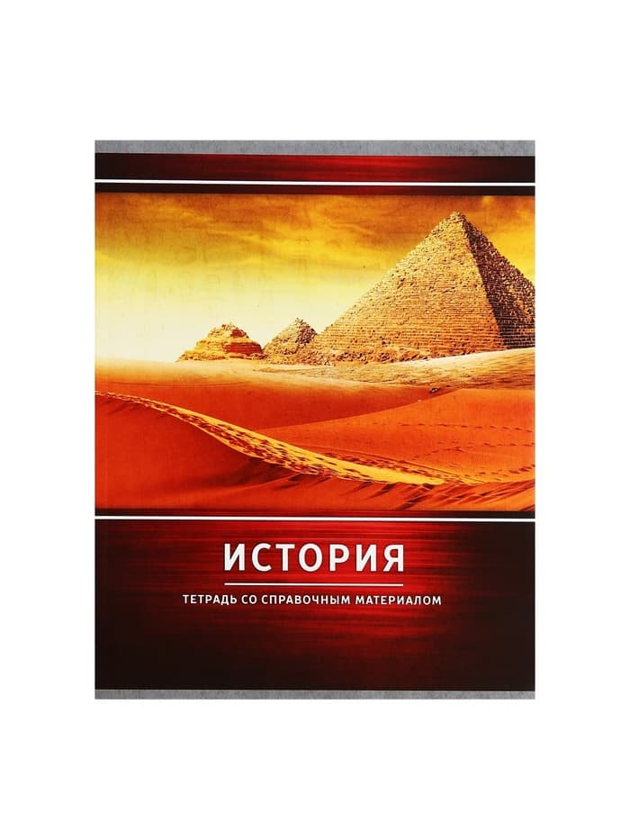 Предметная тетрадь по истории Calligrata «Металл», 48 листов, в клетку, со справочным материалом, обложка из мелованного картона