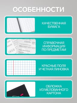 Предметная тетрадь по физике Calligrata «Коллаж», 48 листов, в клетку, со справочным материалом, обложка из мелованного картона
