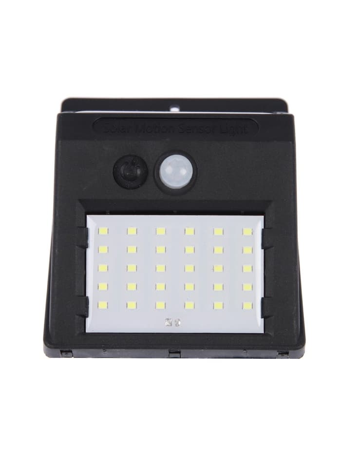 Садовый светильник, уличный, на солнечной батарее с датчиком движения, накладной, 30 LED, свечение белое