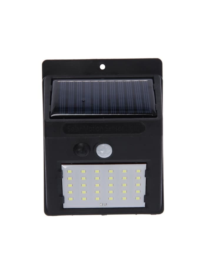 Садовый светильник, уличный, на солнечной батарее с датчиком движения, накладной, 30 LED, свечение белое
