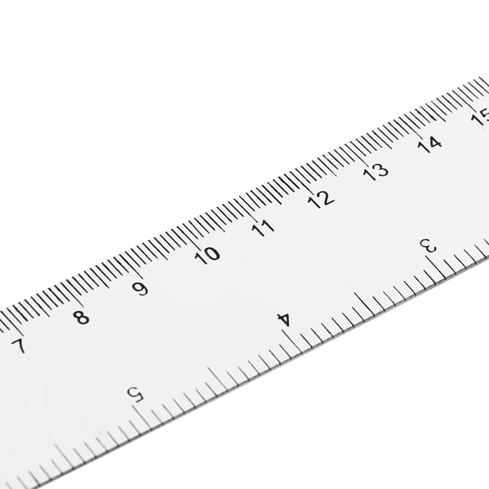 Линейка пластиковая Calligrata, 20 см, прозрачная, двухсторонняя шкала