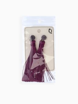 Серьги «Кисти» гармония, фиолетовые, L кисти 8.5 см