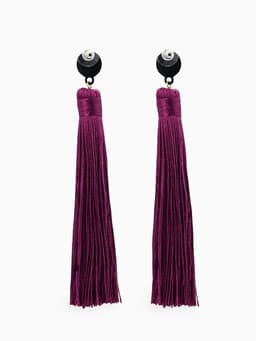 Серьги «Кисти» гармония, фиолетовые, L кисти 8.5 см