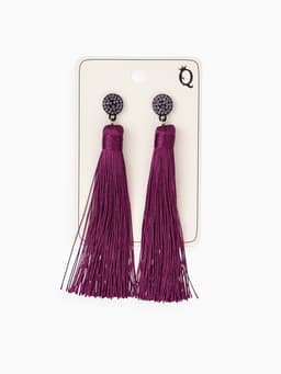 Серьги «Кисти» гармония, фиолетовые, L кисти 8.5 см