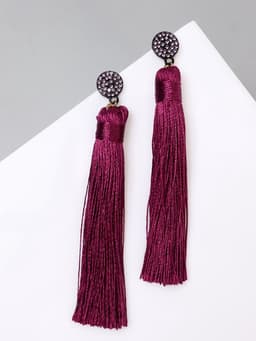 Серьги «Кисти» гармония, фиолетовые, L кисти 8.5 см