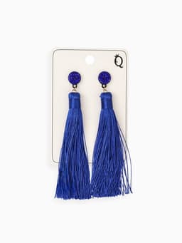 Серьги «Кисти», гармония, синие, L, кистей, 10.5 см