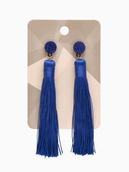 Серьги «Кисти», гармония, синие, L, кистей, 10.5 см