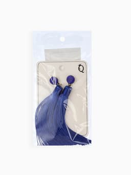 Серьги «Кисти», гармония, синие, L, кистей, 10.5 см