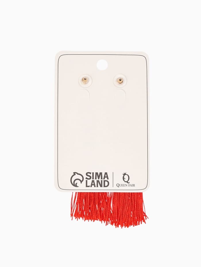 Серьги «Кисти», гармония, красные, L кисти 8.5 см