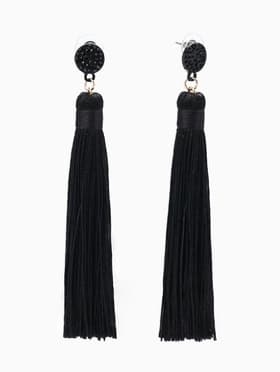 Серьги «Кисти», гармония, чёрные, L кисти 8.5 см