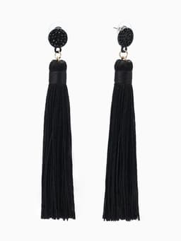 Серьги «Кисти», гармония, чёрные, L кисти 8.5 см