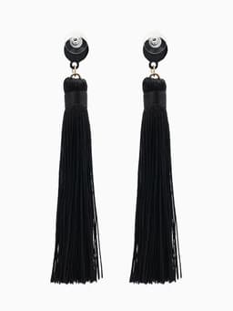 Серьги «Кисти», гармония, чёрные, L кисти 8.5 см
