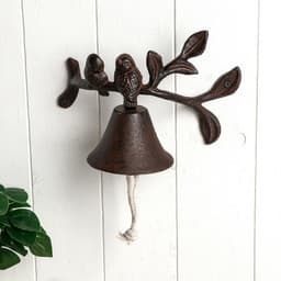 Колокол настенный чугун «Птички на ветке», 16.5×24×11 см