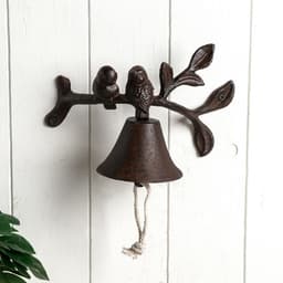 Колокол настенный чугун «Птички на ветке», 16.5×24×11 см