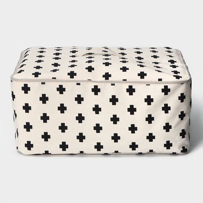 Кофр для хранения вещей «Ажур», 55×42×25 см, бежевый