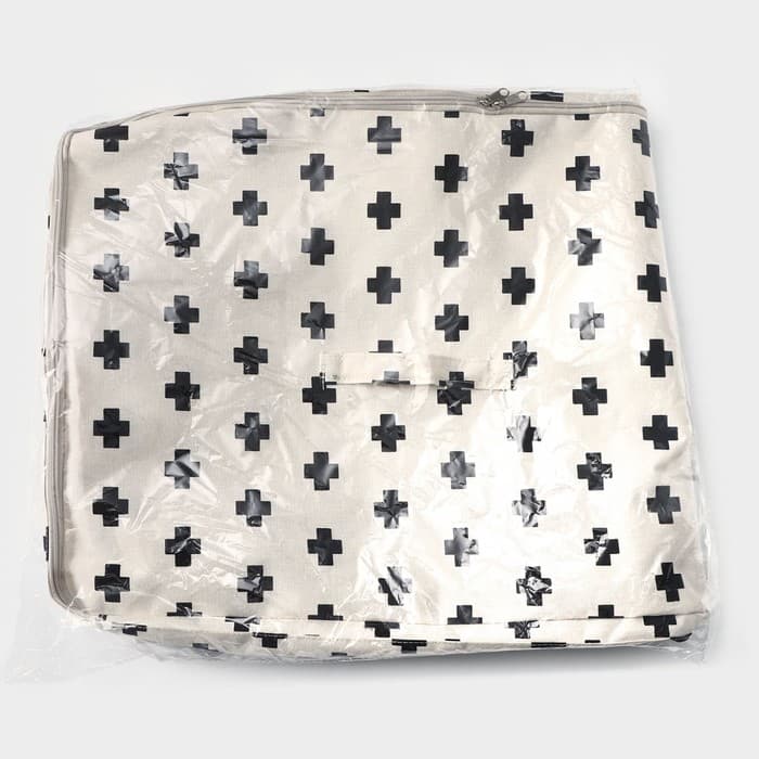 Кофр для хранения вещей «Ажур», 55×42×25 см, бежевый