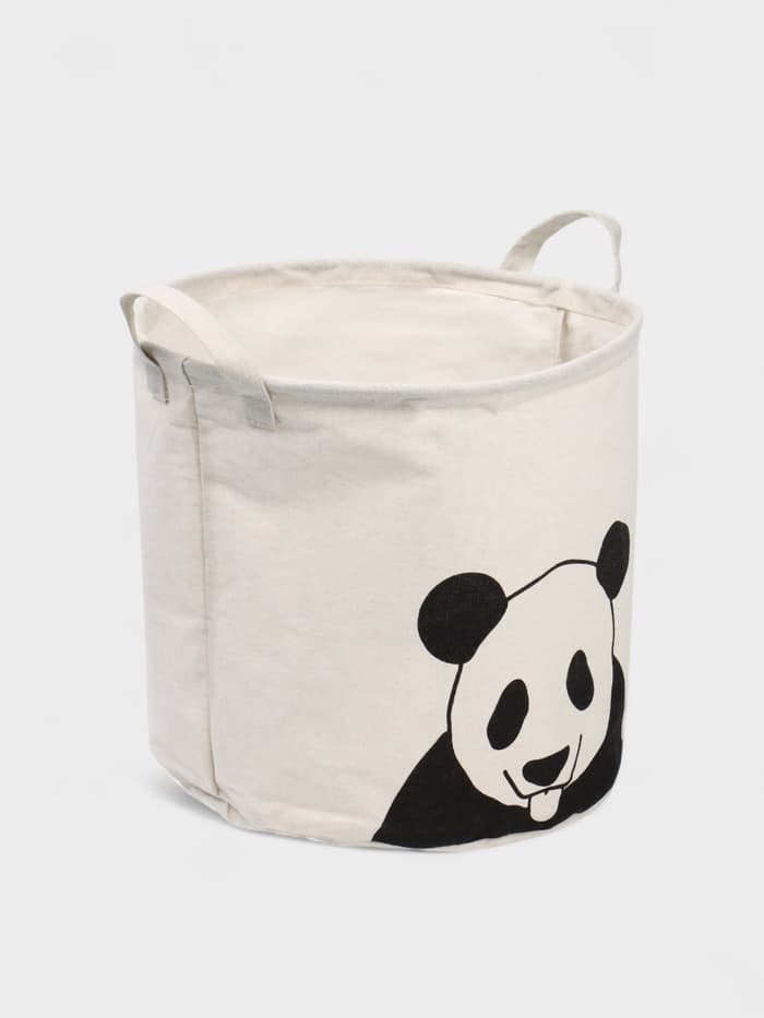 Корзина для белья Доляна «Панда», 30×30×30 см, белая