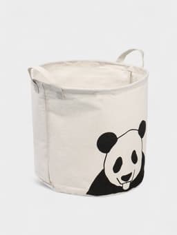Корзина для белья Доляна «Панда», 30×30×30 см, белая
