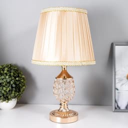 Лампа настольная «Авантюризм» 1×60 Вт E27 золото низ подсветка 29×29×43 см RISALUX