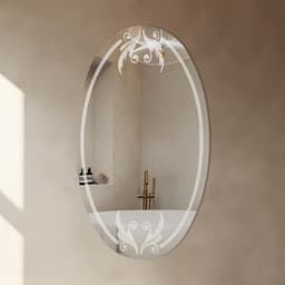 Зеркало интерьерное настенное, с пескоструйной графикой, 57×34 см
