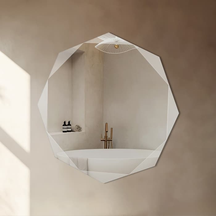Зеркало интерьерное настенное, с пескоструйной графикой, 50×50 см
