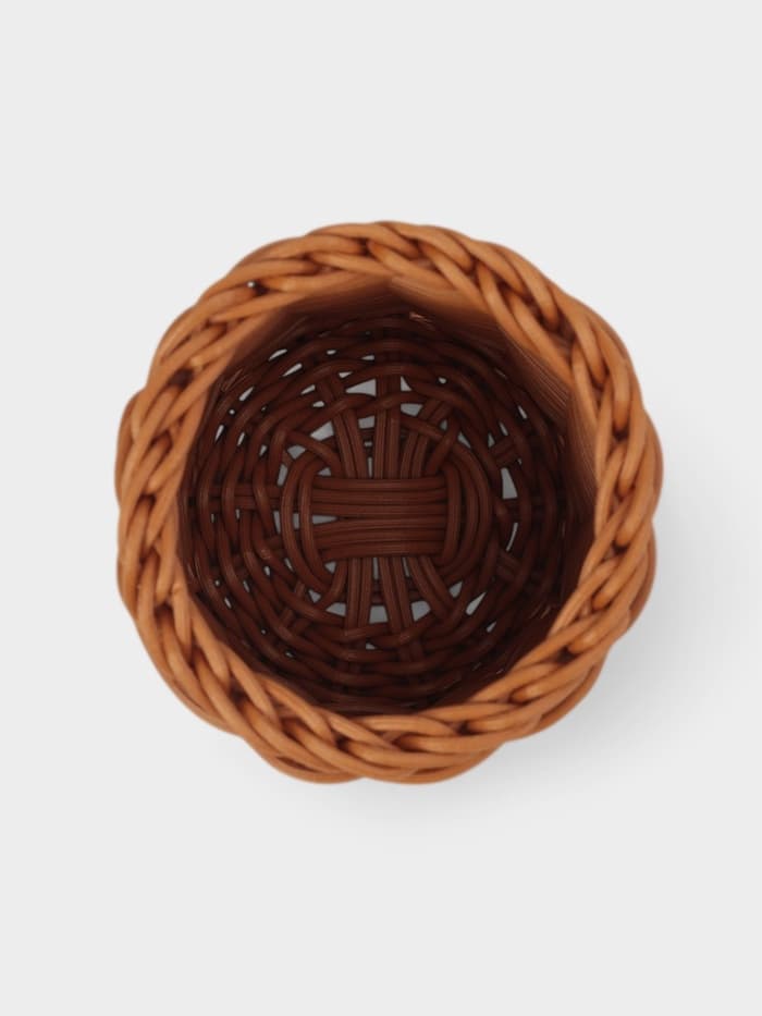 Подставка для столовых приборов Доляна, d=9.5, h=13, пластик, коричневая